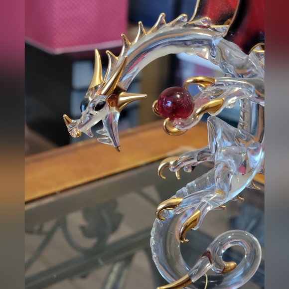Glass Baron Crystal Ruby Red Wing Dragon - Picture 4 of 12